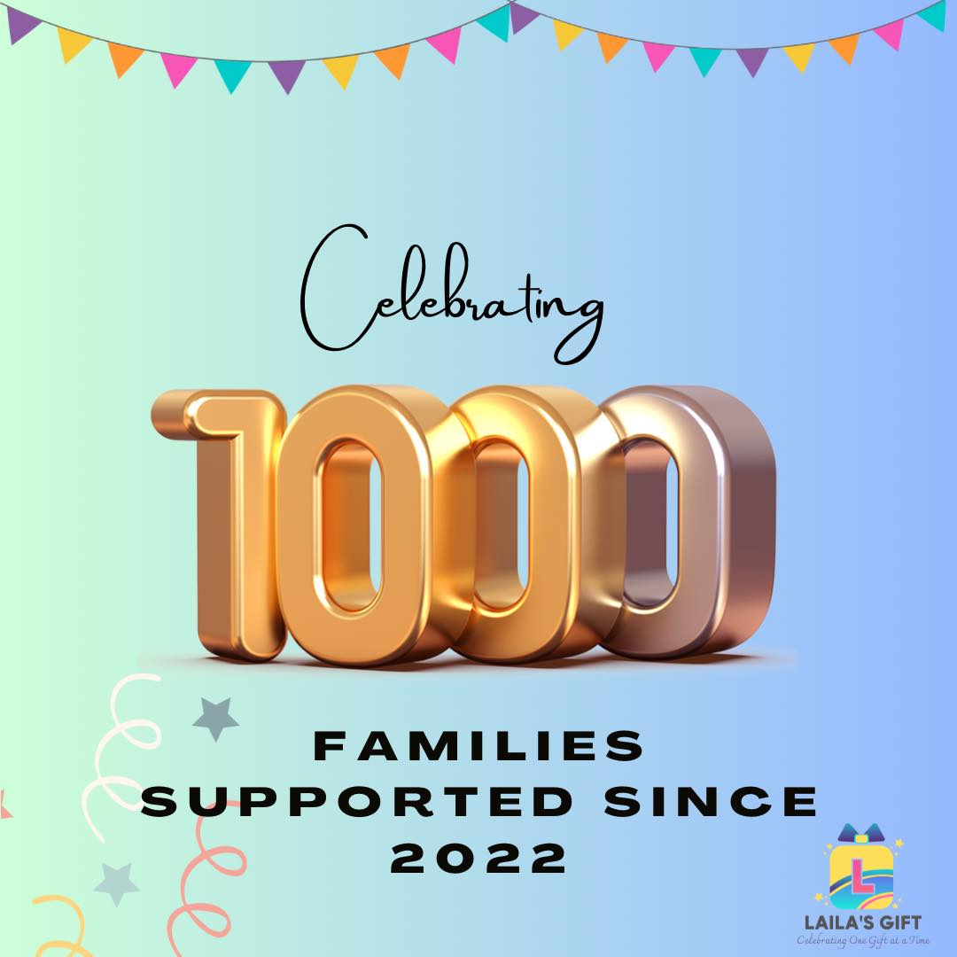 Celebrating 1000 Families Supported Since 2022